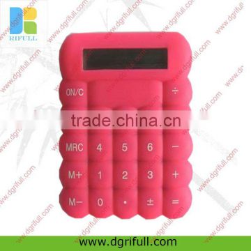 Flexible silicon waterproof calculator