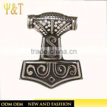 Fashion stainless steel religious jewelry thros hammer pendant for men