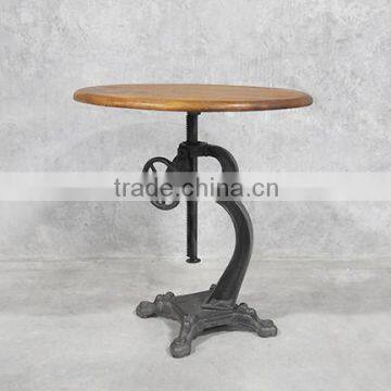 Industrial Round adjustable crank table, Adjustable Hip Hop Crank Table