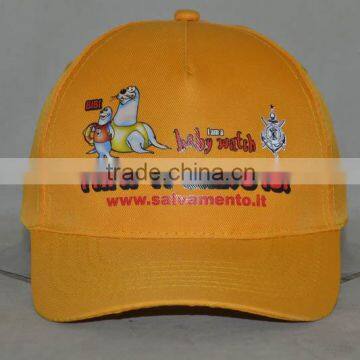 Guangzhou professional custom 100% polyester fibre yellow hat factory Famous auto brand baseball cap