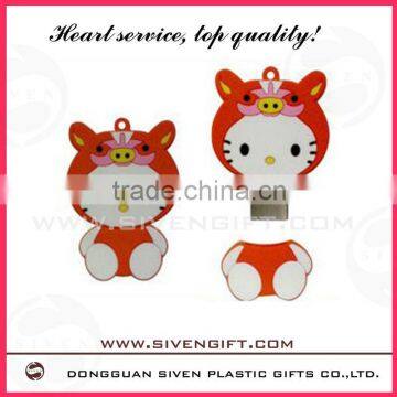 Lovely custom cartoon pvc usb disk cover