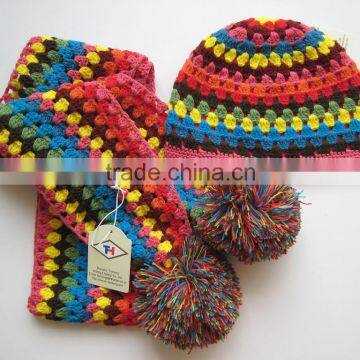 winter cute baby scarf hat