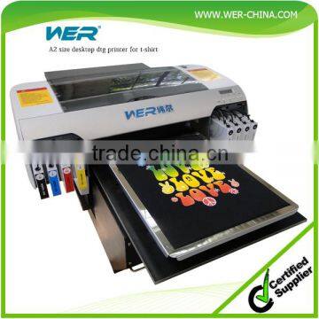 2016 top-selling DTG model A2 WER-D4880T desktop t-shirt printer, a2 dtg printer