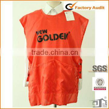 red plastic disposable vest apron