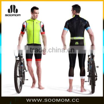 Waterproof Full Zipper Reflective Shiny Green Cycling Safety Vest