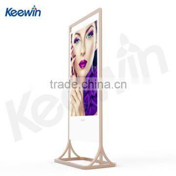 ultrathin double sides 55inch indoor advertising lcd totem for shopping mall with wifi Android system