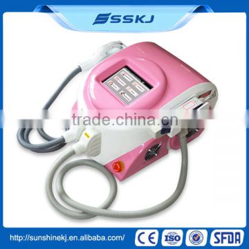 Hot selling imported lamp 2 IN 1 ipl tattoo removal laser with 2 handles