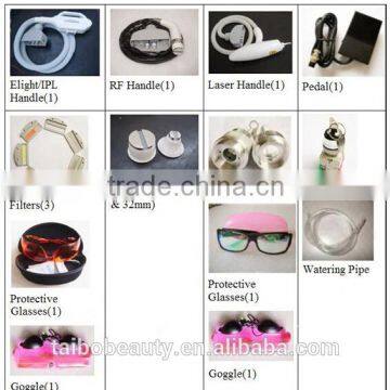 Stational IPL + RF + Elight + ND Yag Laser 4 in 1 Multifunctional Skin Rejuvenation,Tattoo Removal,Wrinkle Removal,Hair Removal
