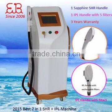 Stationary SHR IPL hair removal skin rejuvenation IPL