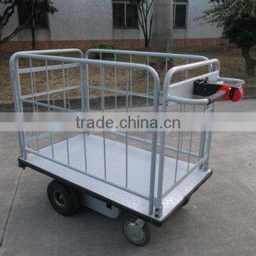 500kgs Electric Platform Cart with Rail for warehouse VH-ECF-50-(12.2 X 7.1)