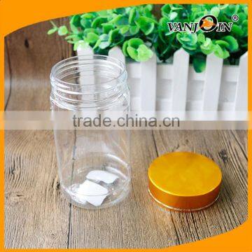 300ml PET Clear Plastic Health Care Pill Bottle With Golden Screw Lids photo-5