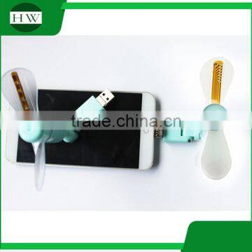 2 in 1 Adjustable Led Light Temperature Foldable Portable Otg Mini Usb Micro Pocket Fan for Tablet Mobile Phone Power photo-4