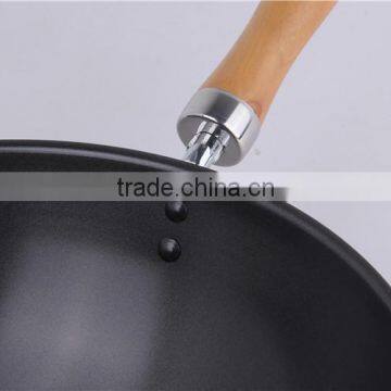 FDA LFGB Certificate Wooden Handle Cookware Sets Wok Nonstick photo-4