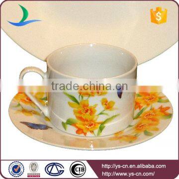 Wholesale Yellow Flower Design China Dinnerware Set photo-3