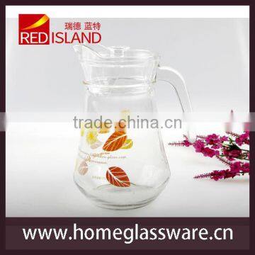 glass water pitcher with handle, glass pitcher