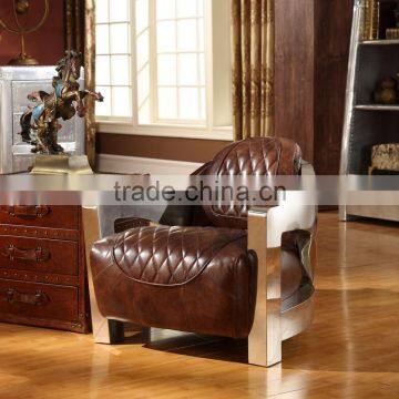 Luxury American Chesterfield Leather Side Chair With Button And Nail Head(MOQ=1PC) photo-2