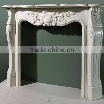 Customized Size Hand Carved Marble Fireplace photo-5