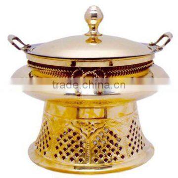 Food Warmer Chaffing Dish/Indian Brass Chafing Dish/copper Chafing Dish photo-2