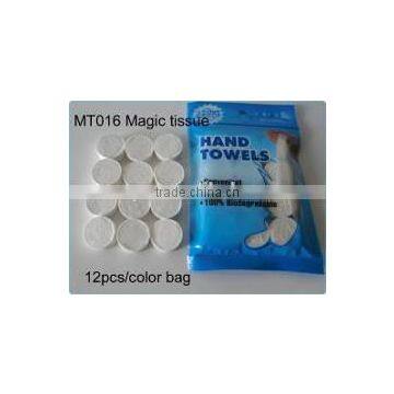2015 Hot Non-woven Compressed Magic Coin Tissue photo-2