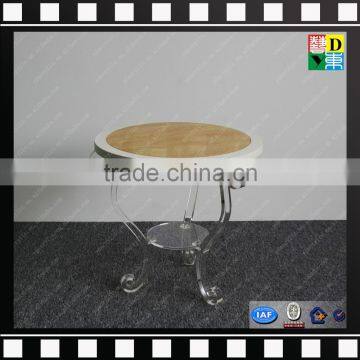 Clear Acrylic Leg Marble Center Table Customzied PMMA Coffee Side Table for Wholesale From China Manufacturer photo-3
