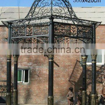 China Factory Direct Selling Greenhouse Garden 6 Columns Cast Iron Gazebo photo-3