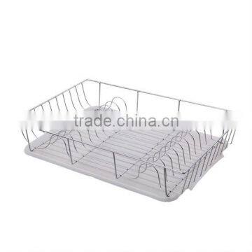 COOKINEX Dish Drying Rack Drainer Dryer with Tray Kitchen Storage Solid Chrome