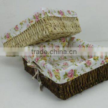 The Storage Basket Corn Straw Weaving Wicker Storage Basket Pastoral Cosmetics Toy Box Storage Basket of Dirty Clothes Basket photo-4