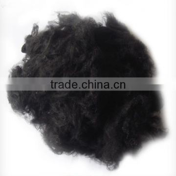 Flame retardant polyester staple fiber black 1.5D recycled PSF