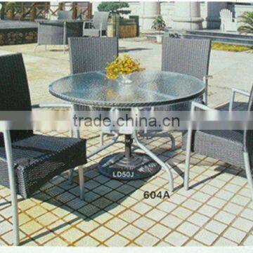 Rattan chair and table