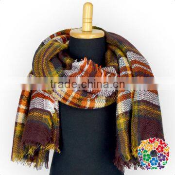 Turkish Pashmina Shawl Red Plaid Winter Shawl Kids Latest Design Shawl photo-6