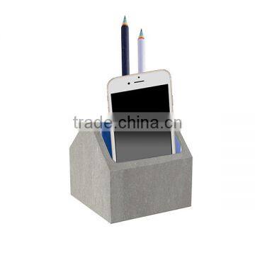 Wholesale Desktop Concrete Hand Made Pen Holder With Phone Holder or Memo Pad Holder photo-2