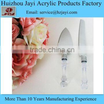 China manufacturer wholesale plexiglass round handle flatware