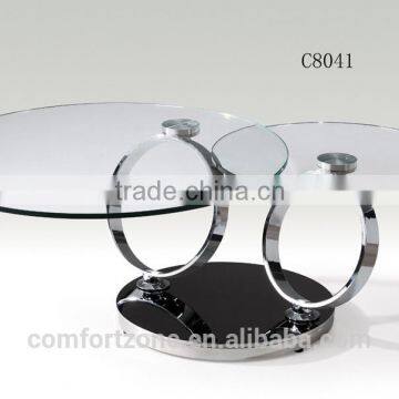 C8041rotating Glass Top Multifunction Coffee Table photo-3