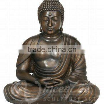 Outdoor Religious Fengshui Metal Crafts Bronze Siting Life Size Buddha for Sale photo-2