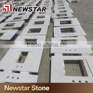 Newstar Crystal White Marble Block Price Beautiful Vanity Top Design photo-4