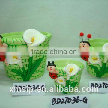 Ceramic Flower Pot With Bobble Animal Head photo-4