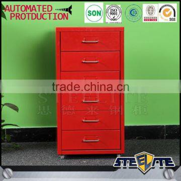 Knock Down Helmer 6 Drawers Tall Chest Pedestal Lateral Steel Filing Cabinet for Sale photo-3