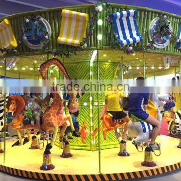 Fairground Games Outdoor Amusement Ride Equipment 18 Seats Small Carousel LT-7016