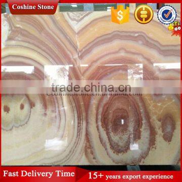 Mixed color flower red yellow orange onyx marble slabs