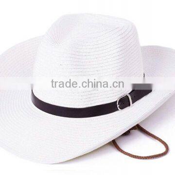 Wholesale Custom folding Raffia straw cowboy hat, fashion hats and caps for men