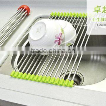 Stainless Steel Kitchen Storage Rack Foldable Draining Rack photo-4
