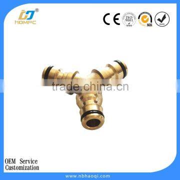 Short Brass 3-ways Y Shape Hose Connector photo-4