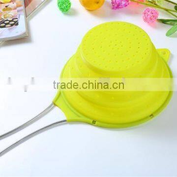 Folding Food Silicone Strainer,Silicone Kitchenware,Kitchen Tools