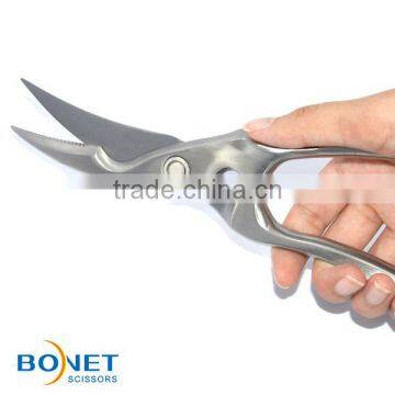 SPO0007 LFGB Certificated 10" Kitchen Shears 3cr15 Heavy Poultry All Steel With Spring and Lock photo-6