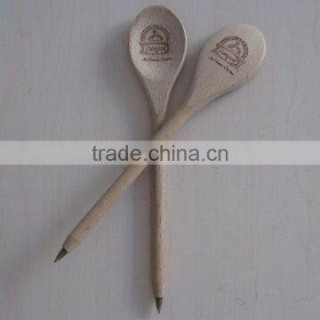 2 in 1office and School Use Wooden Ball Pen Spoon photo-5