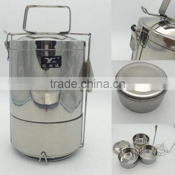 Thermal Multilayer Food Container Home Stainless Steel Metal Lunch Boxes photo-4