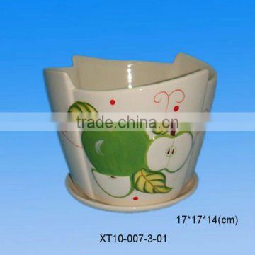 Round Plain Ceramic Flower Pots For Plant