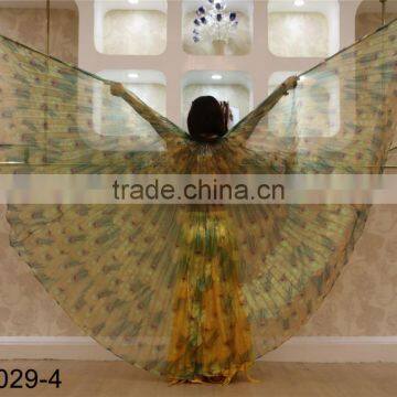 High quality peacock printed belly dance isis wings for women M6029-4