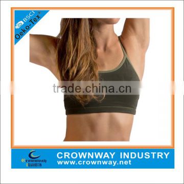 fitness new model soft cotton sports bra with lycra binding