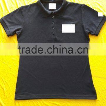 Women Polo shirt, short sleeve, 65%polyester , 35%cotton, pique fabric, high quality